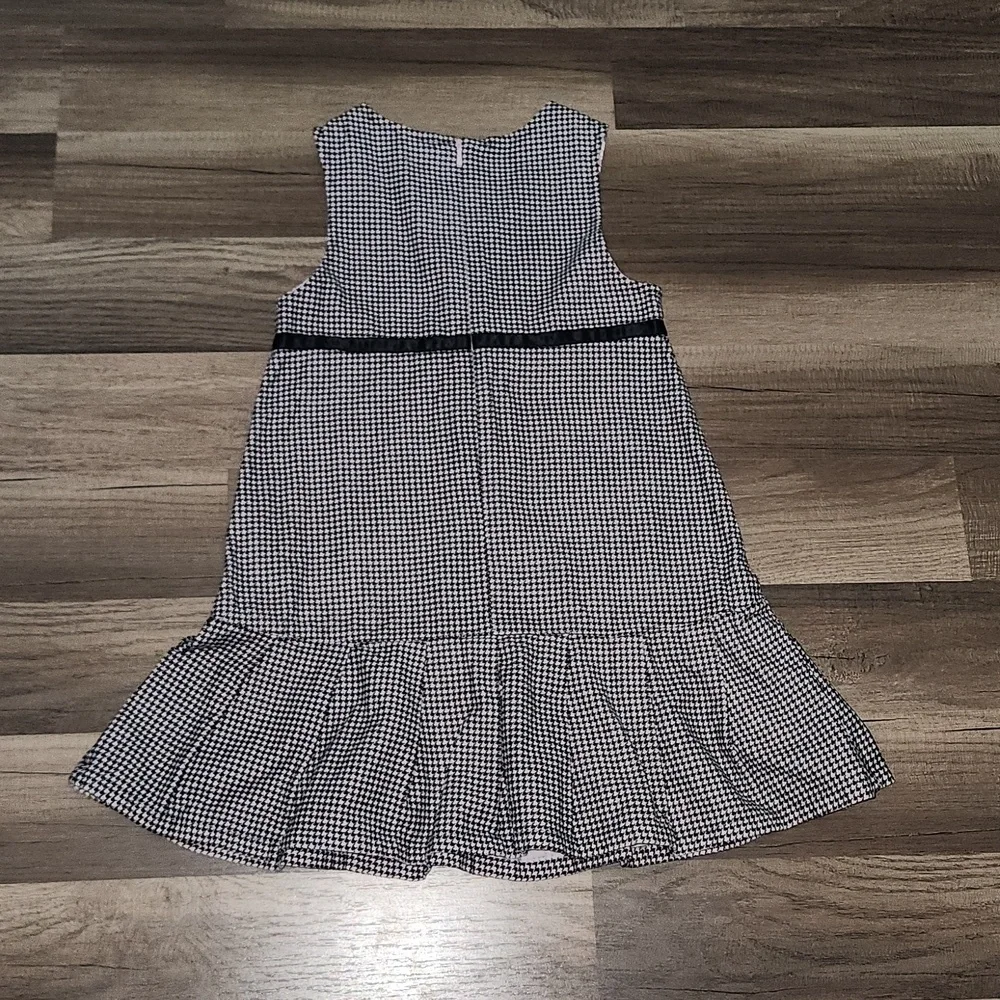 Gymboree Black and Pink Houndstooth Velvet Winter Dress Size 5 Vintage …